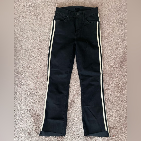 Mother Insider Crop Step Fray Guilty Racer Jeans size 24 - Picture 5 of 11